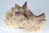 Calcite Crystal Cluster with Purple Fluorite (New Find) - China #177673-1